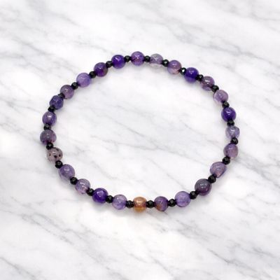 Bransoletka turmalin i agat