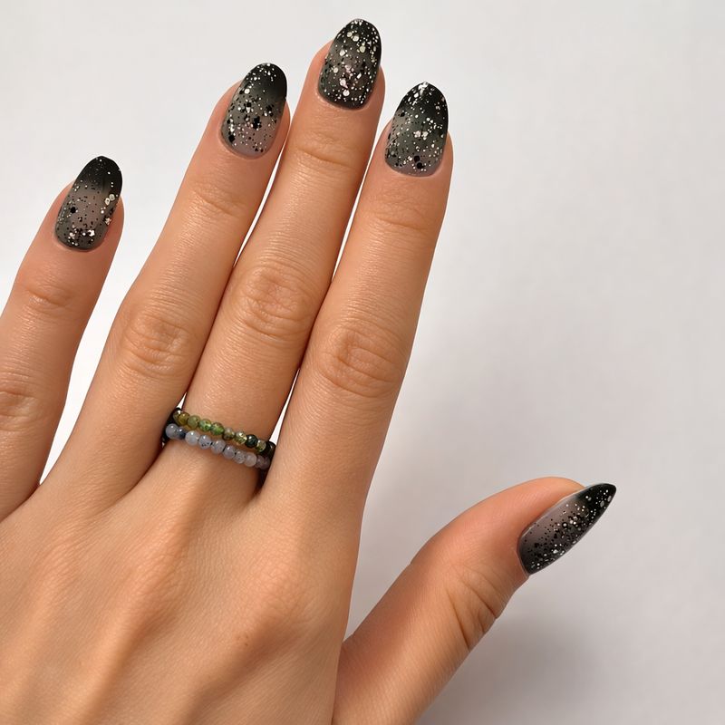 Zestaw pierścionków na gumce - agat i awenturyn