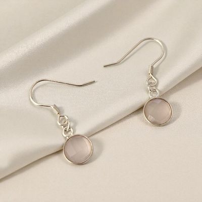 Kolczyki srebrne z chalcedonem
