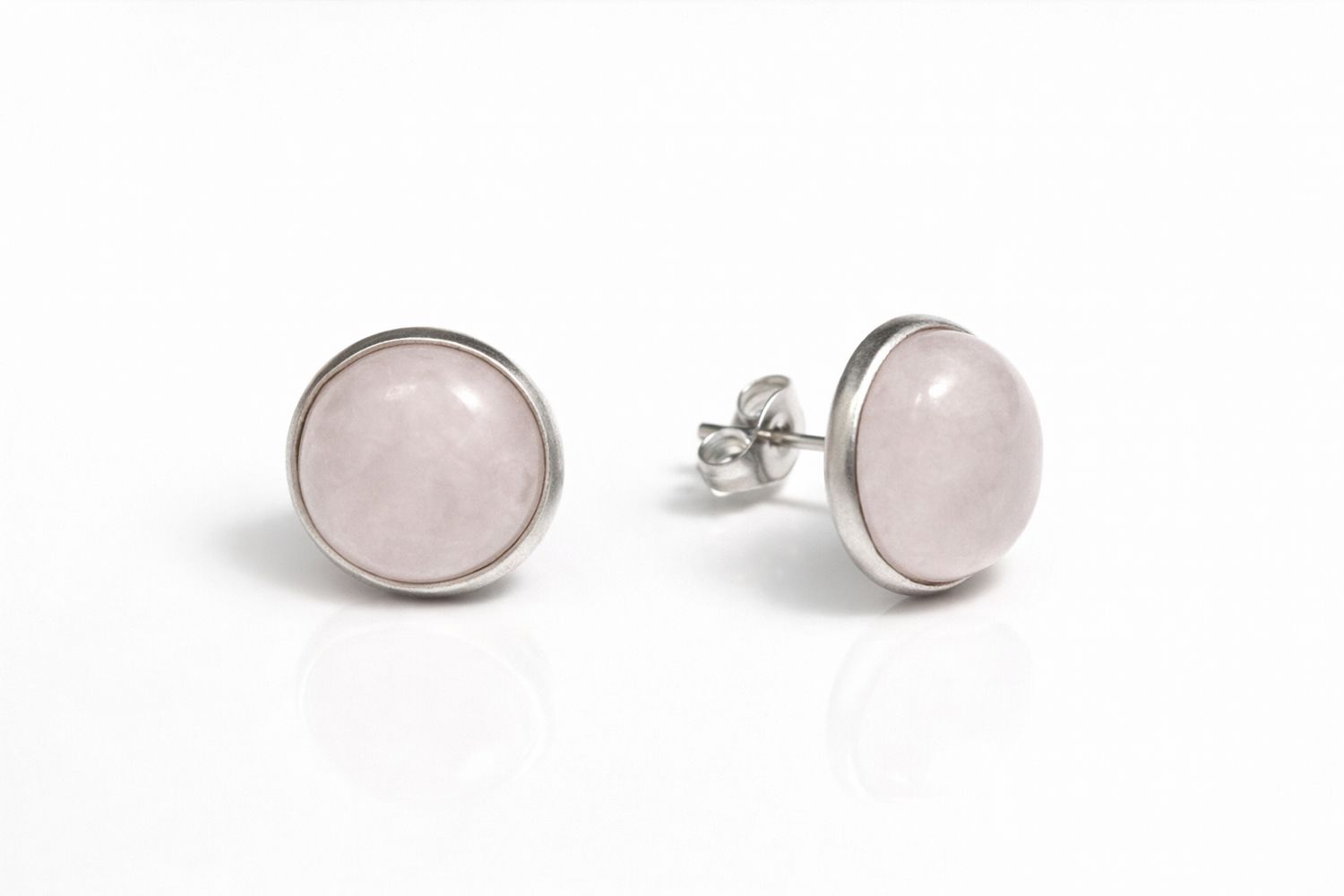 Kolczyki z kwarcem różowym