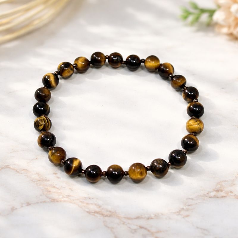 Bransoletka z Tygrysim Okiem i Turmalinem