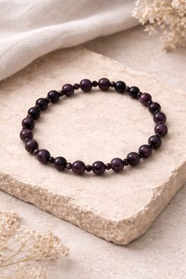 Bransoletka z jadeitem i granatem