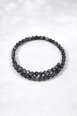 Bransoletka sprężyna z labradorytem