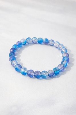 Szklana błękitna bransoletka
