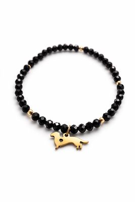 Bransoletka Juliette z jamnikiem i turmalinowymi koralikami