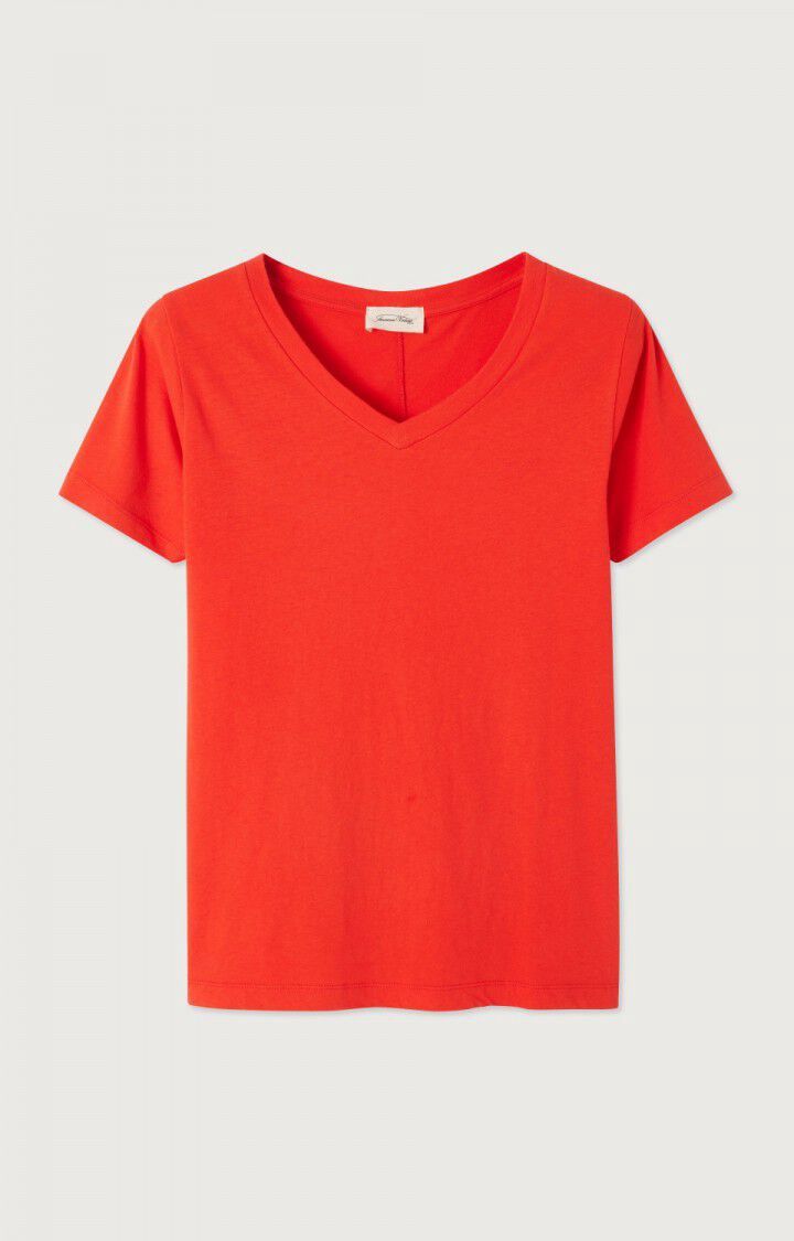 T-shirt American Vintage col v Gam, Size: small, Colour: fraise