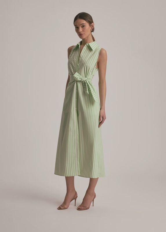 robe Favorite Daughter Rayure verte creme
