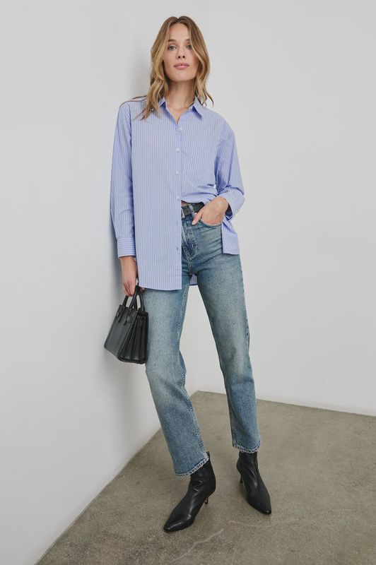 blouse Rails Elsa oxford blue stripe