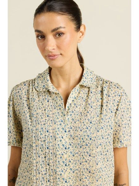 blouse porcelain ditsy Trovata birds of paradis