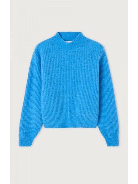 pull American vintage col montant east, Size: s, Colour: celeste
