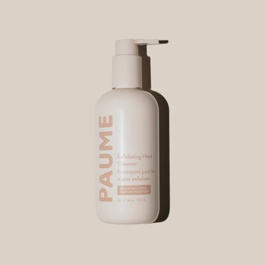 bouteille savon exfoliant mains PAUME