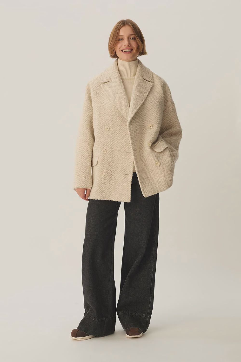 Manteau Des petits hauts Yzia creme