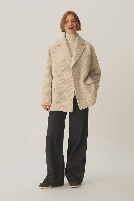 Manteau Des petits hauts Yzia creme