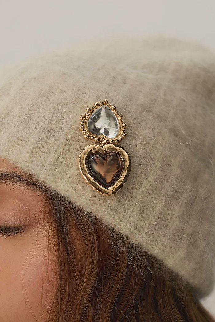 Broche Des petits hauts Norma argent/coffee