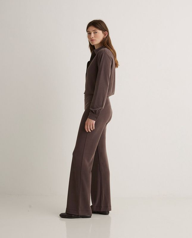pantalon Yerse wide light brown