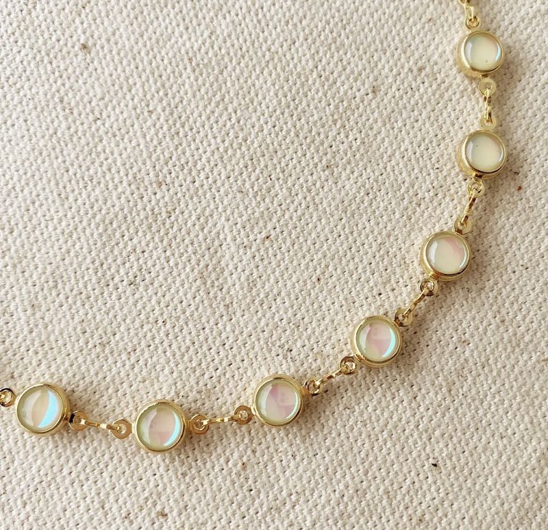 tour de cou Goldi opale 18c