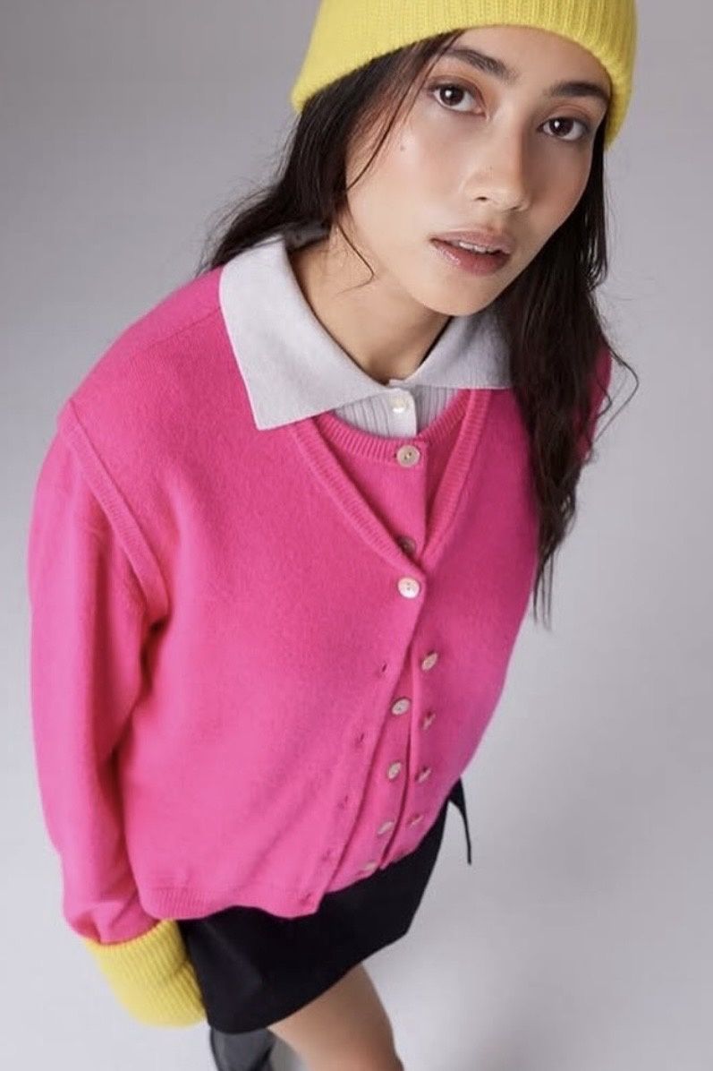 chandail Colorush cardi Pony pink