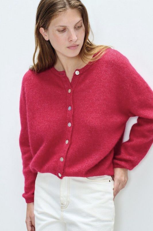 cardigan vito American vintage magenta