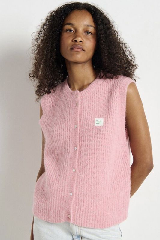 gilet east American vintage sans manche orchidée