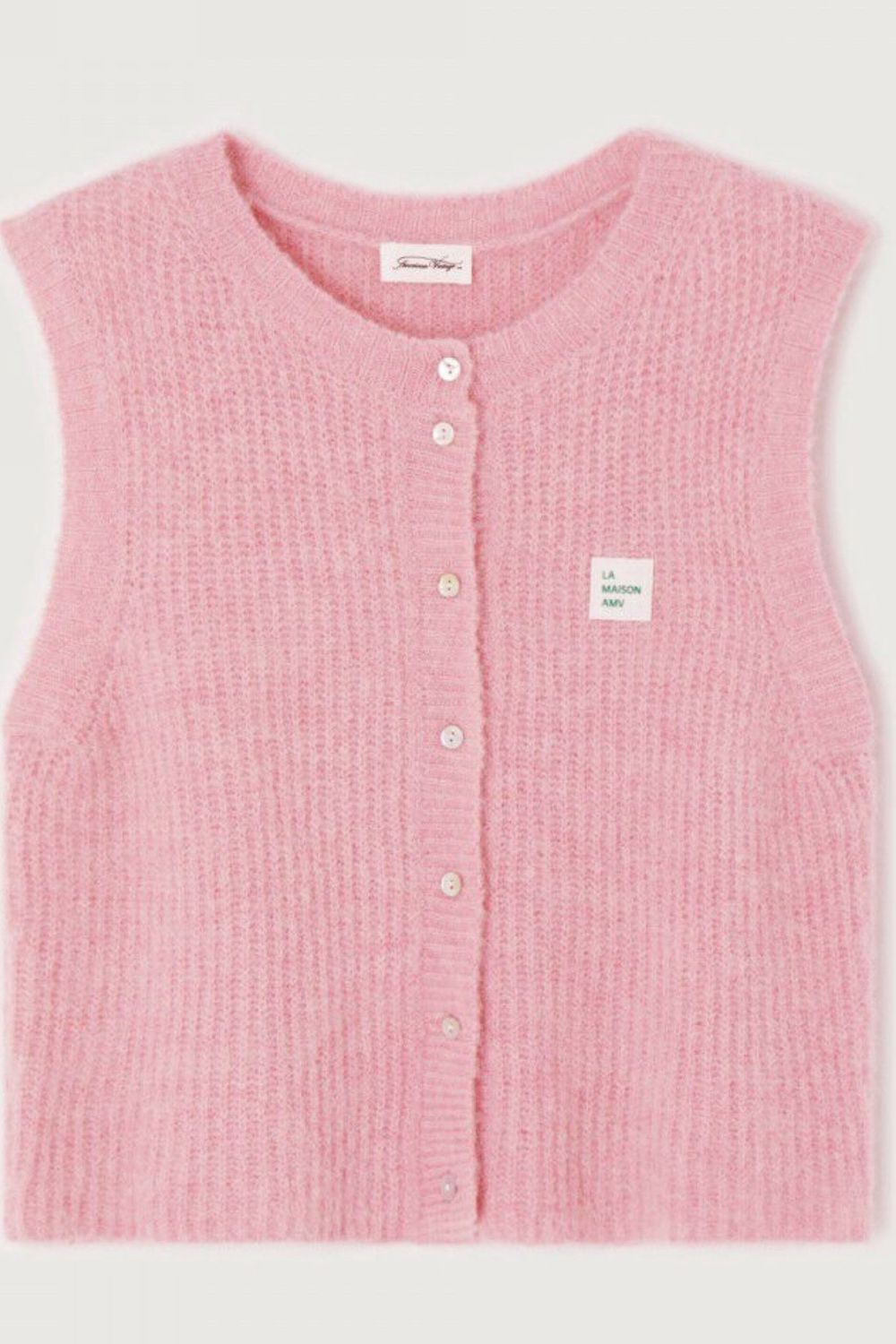 gilet east American vintage sans manche orchidée, Colour: orchidée chiné, Size: s