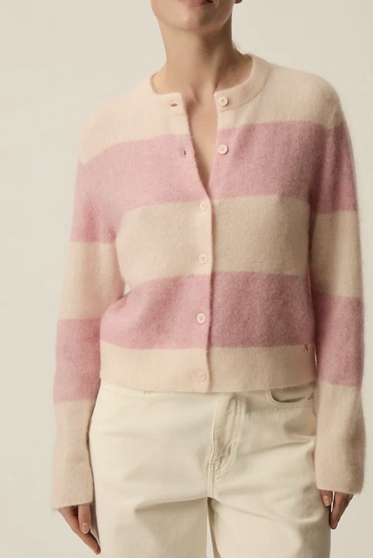 chandail Des petits hauts Domette poudre rose