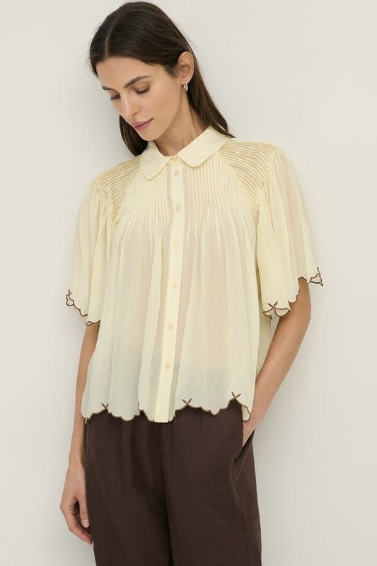 blouse Yerse embroidered vanilla