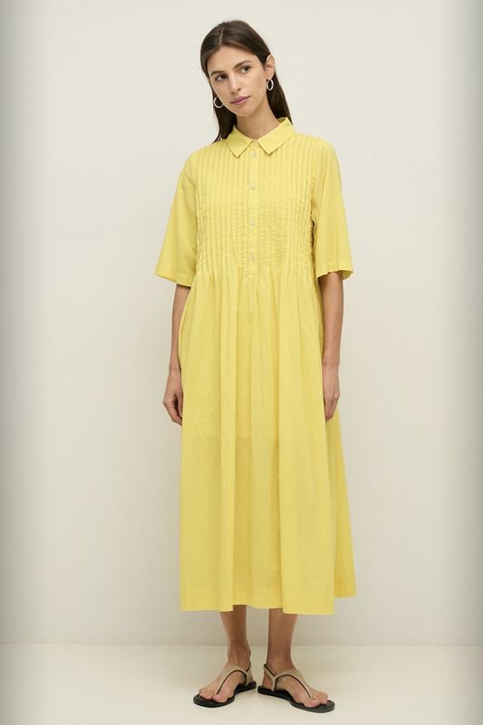 robe Yerse cotton tropical jaune