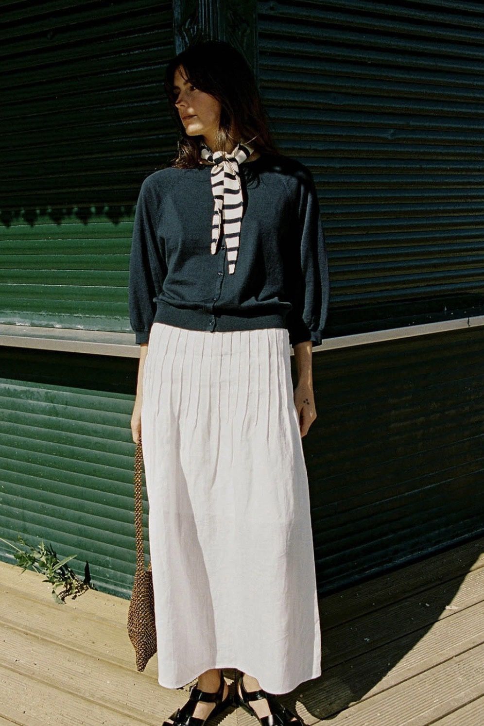 jupe Yerse hemp midi blanche