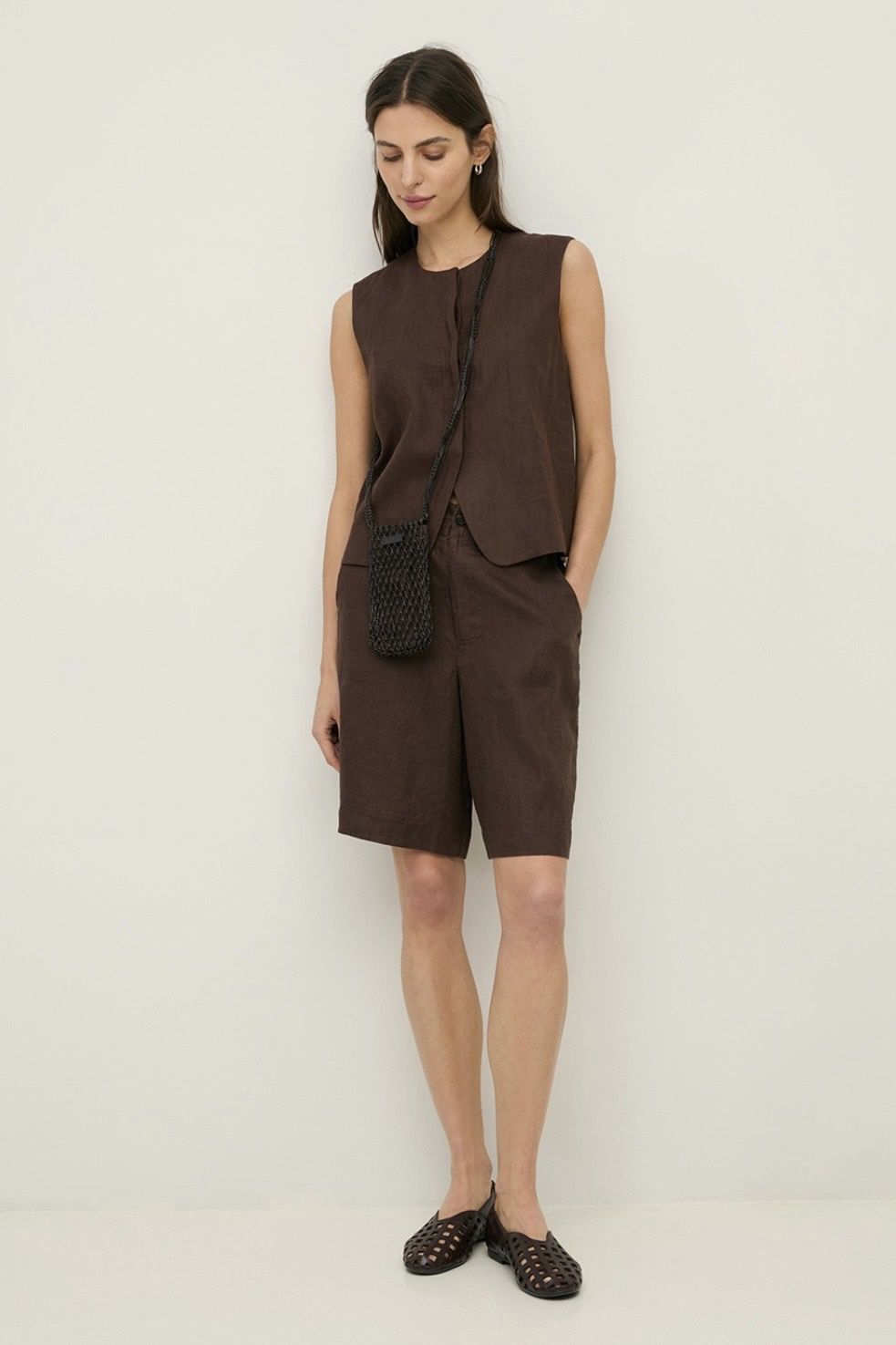 bermuda Yerse lin chocolat