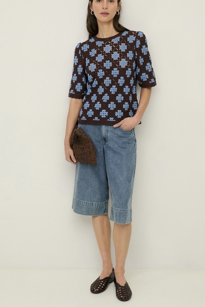 bermuda Yerse denim indigo