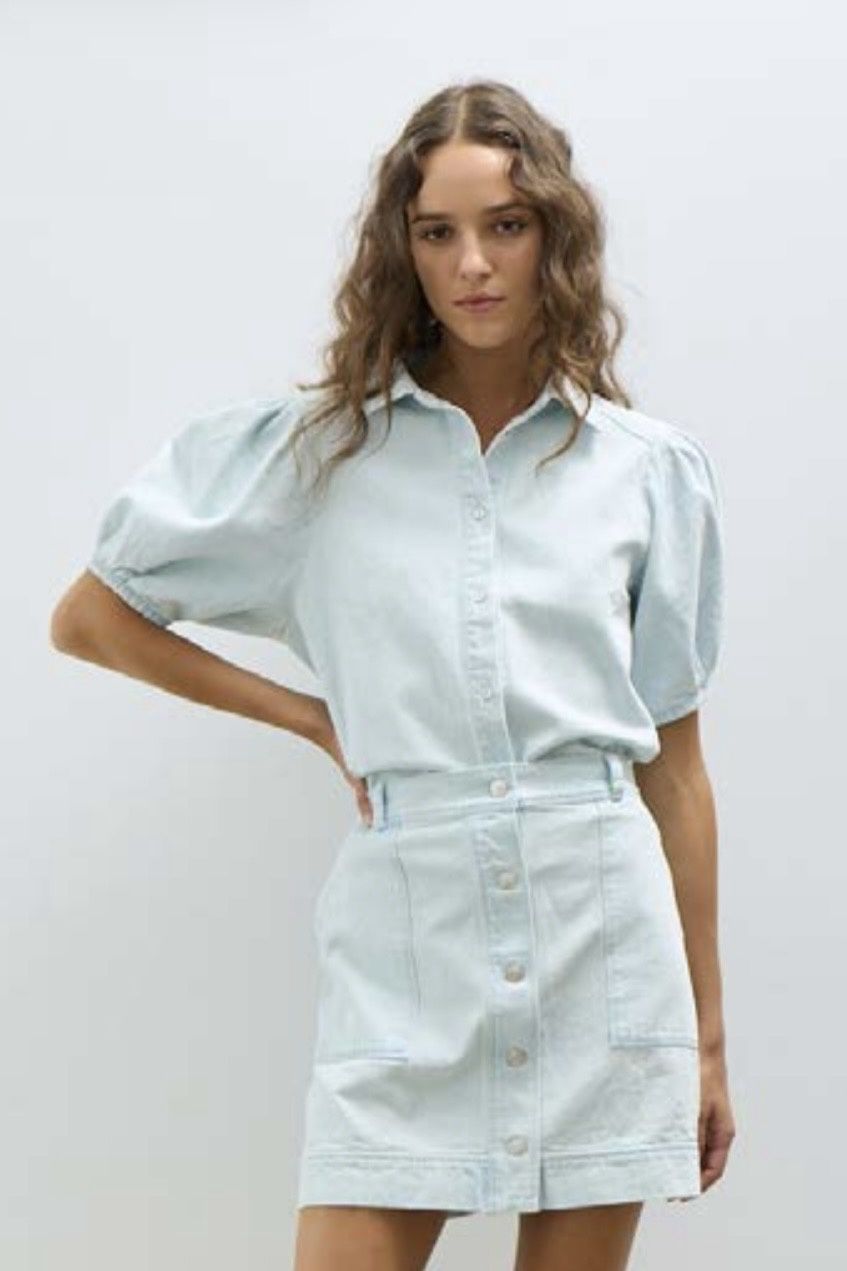 blouse Melissa Nepton Azeli super bleached blue