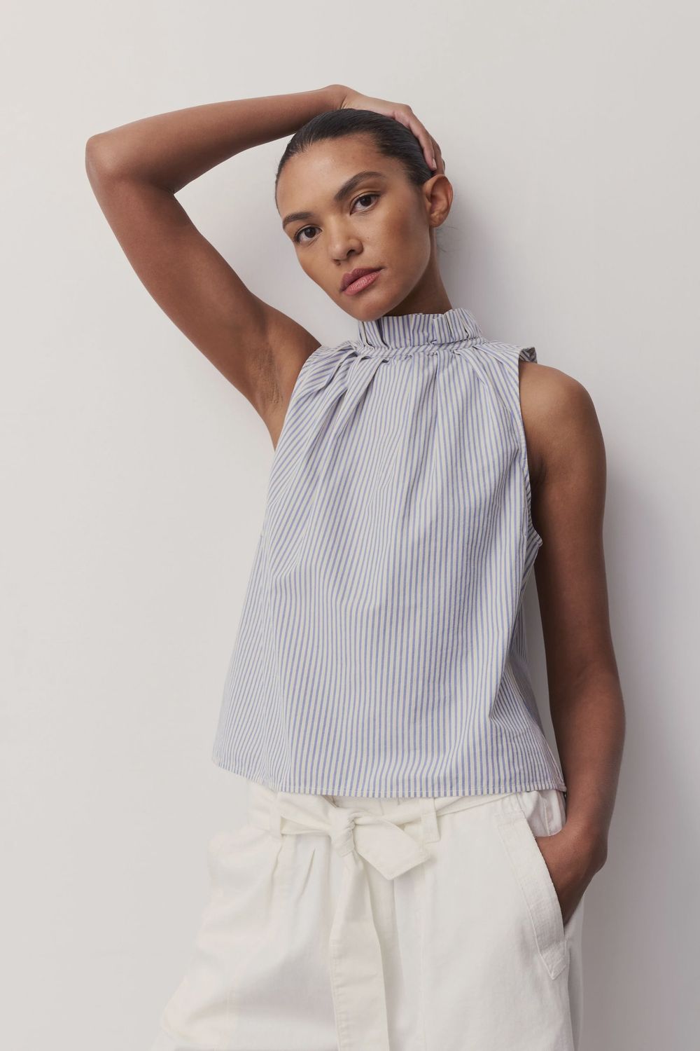 blouse Melissa Nepton meara stripe navy