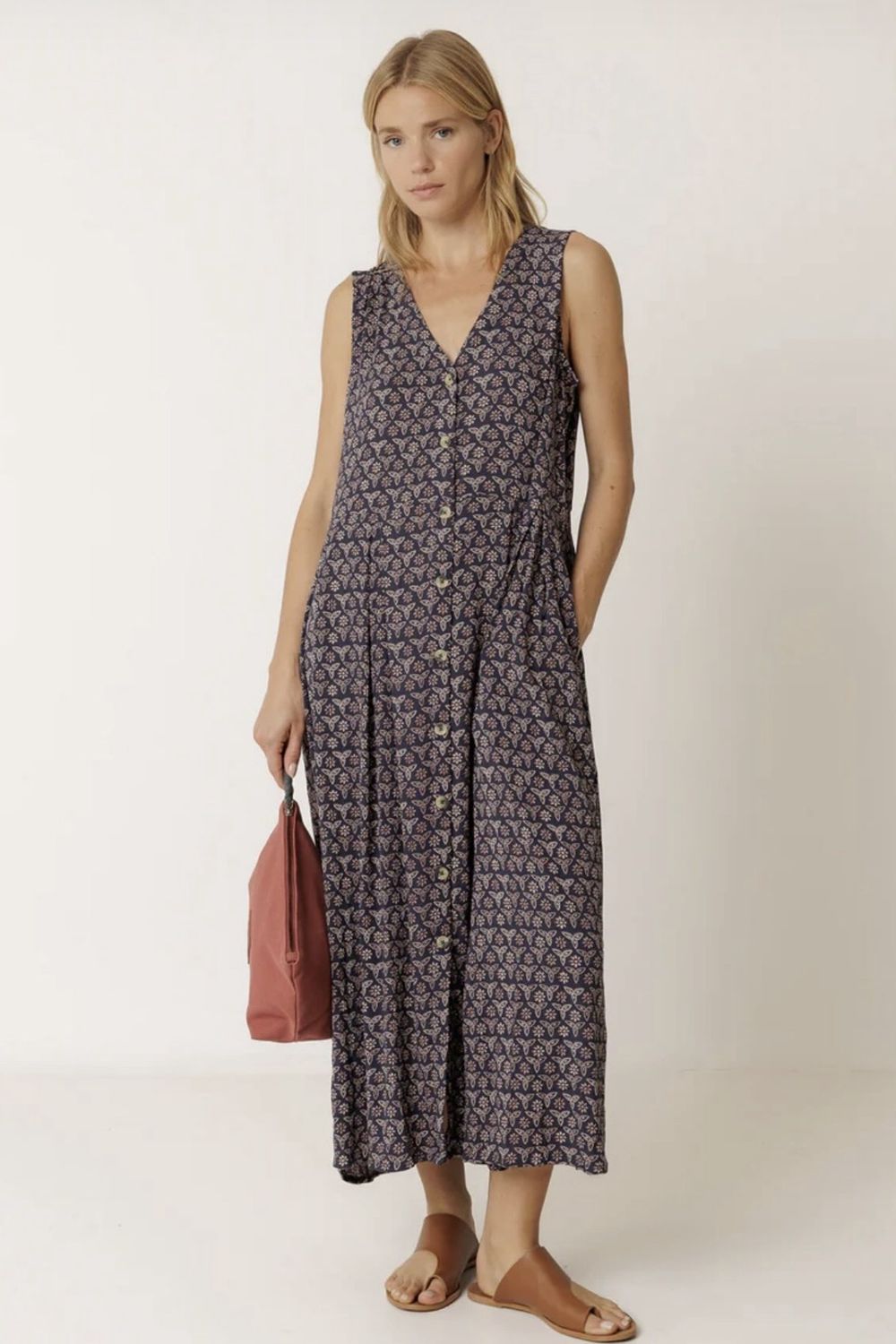 robe indi and cold block print marine