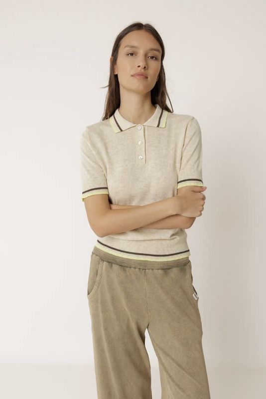 polo indi and cold beige stripe