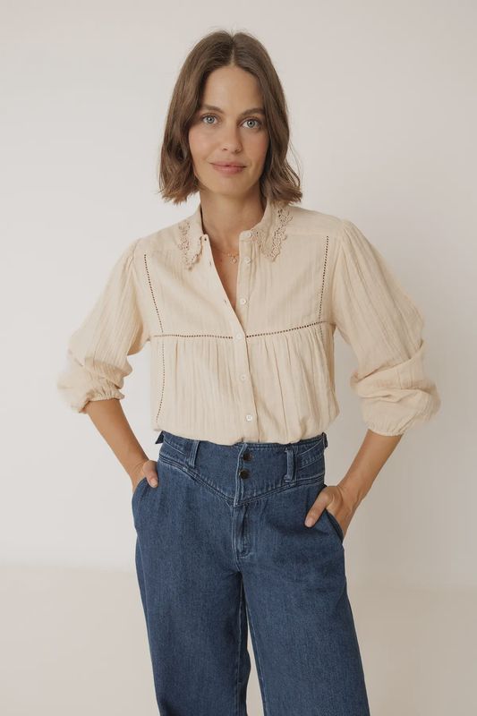 blouse Indi and cold broderie pétale