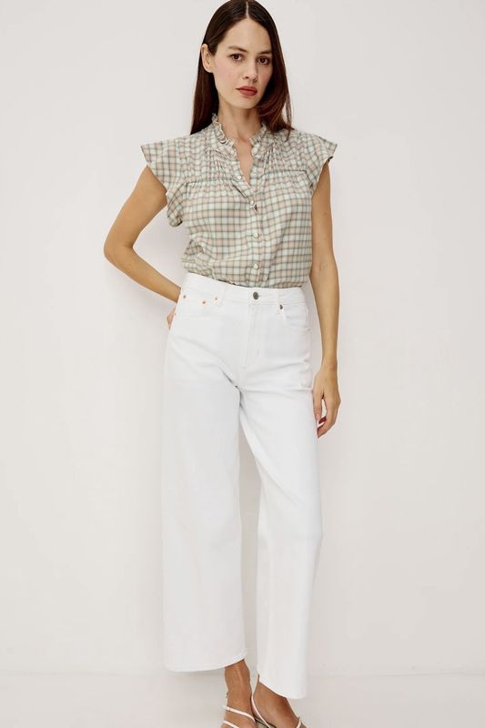 blouse Rails Ruthie julep mint check