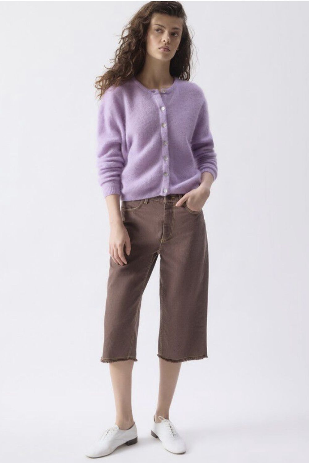 cardigan Vito american vintage lavande