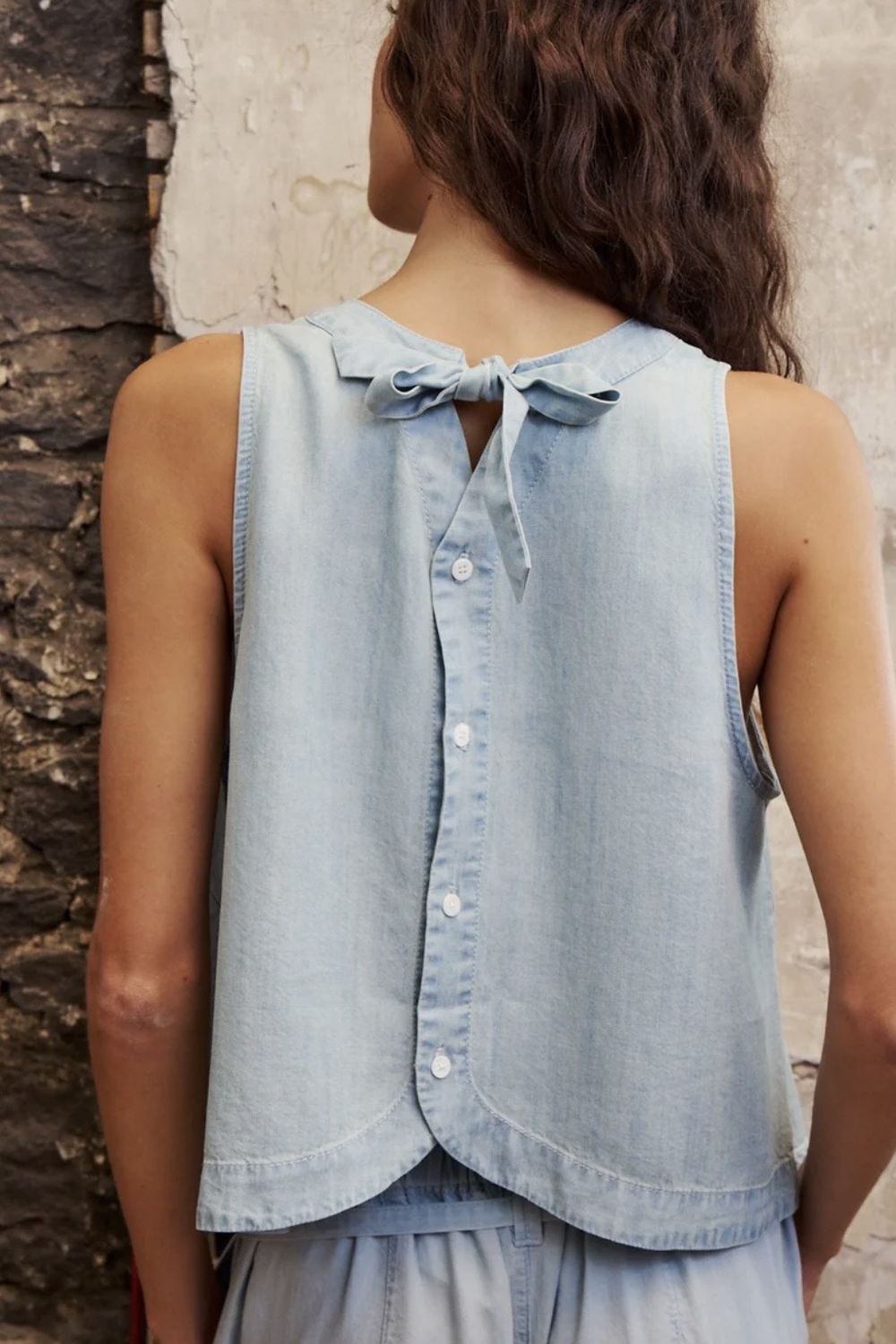 blouse Melissa Nepton Cecil super bleach sans manche