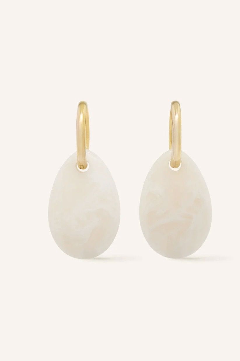 boucle d'oreille Feeka clara ecru