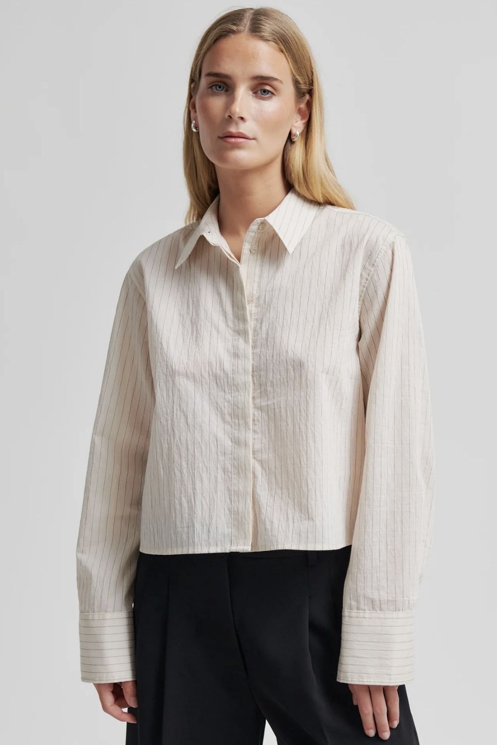 blouse second female Flynn white gray