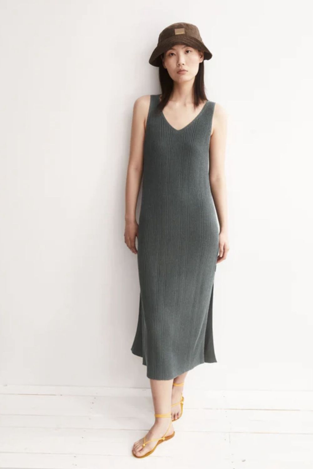 robe Armedangels linen blend space steel