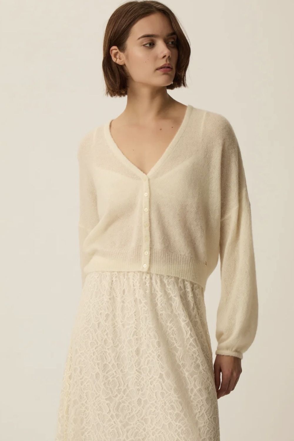 Cardigan Des petits hauts cocotte crème