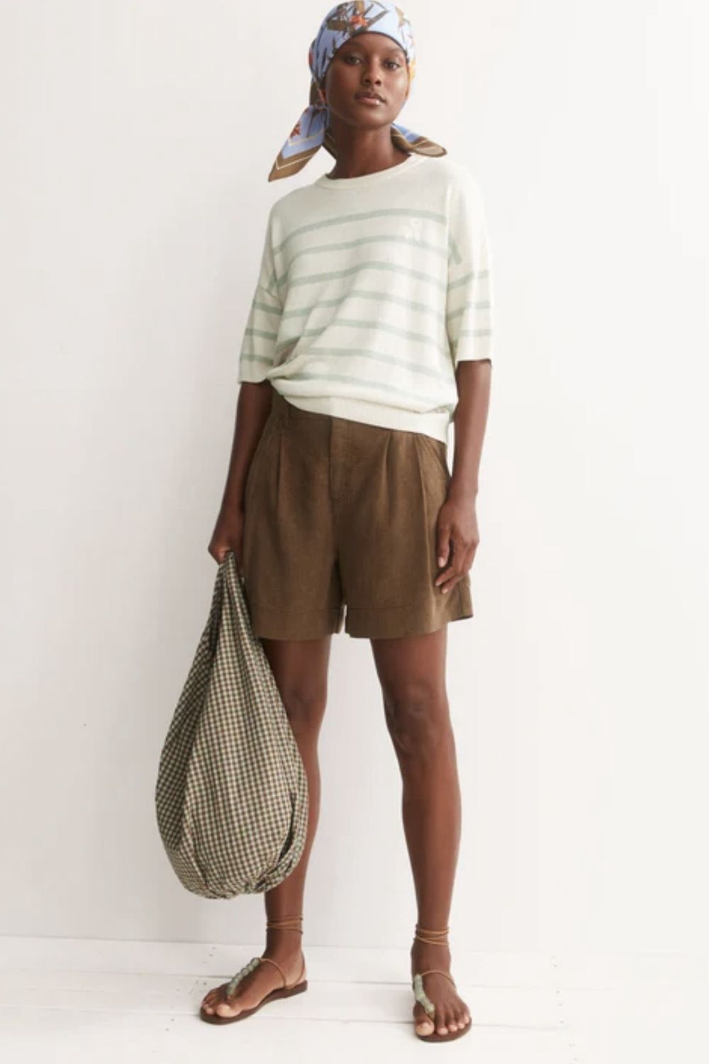 pull Armedangels linen blend stripe foam-undy