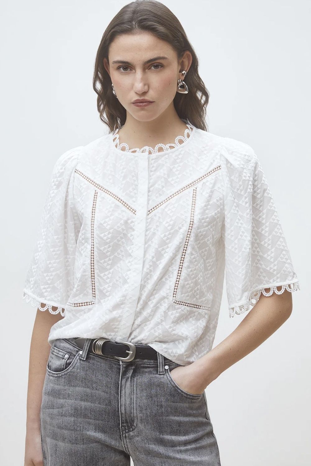 blouse Suncoo Leyla blanc