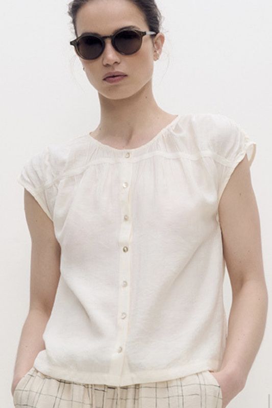 blouse Yerse col rond ecru