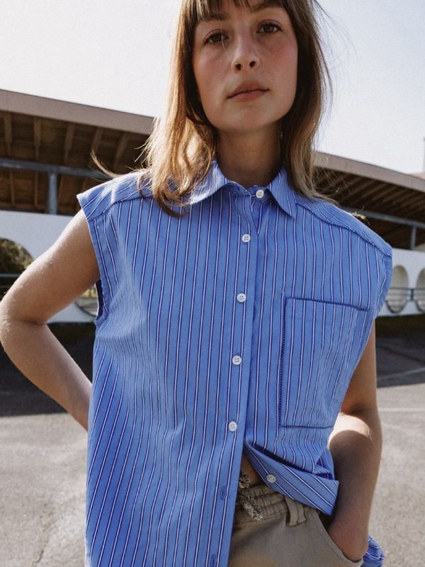 chemise  Indi and cold sans manche azul