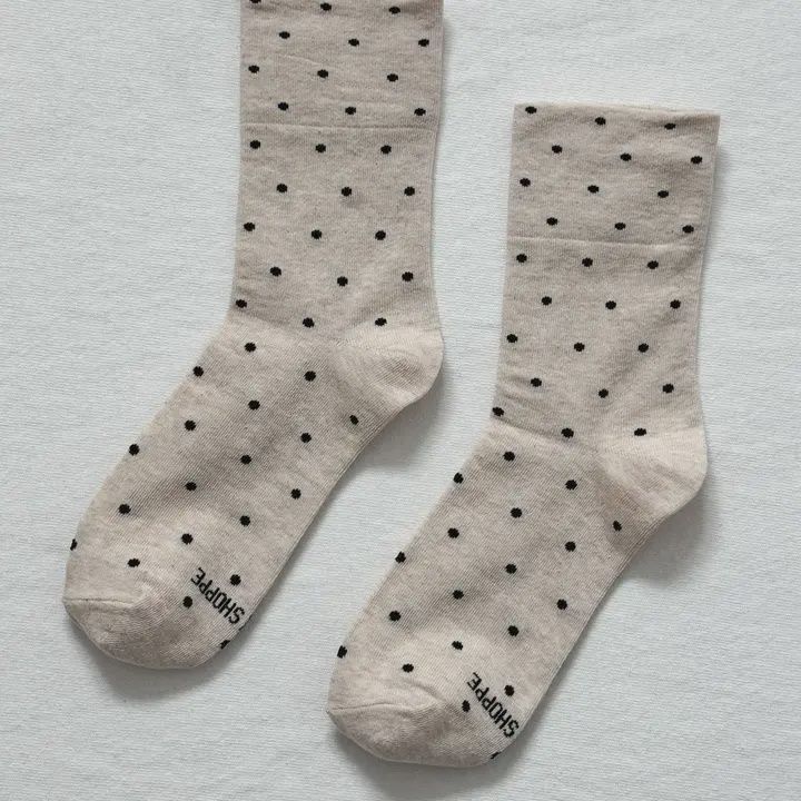 chaussettes le bon shoppe pois avoine noir