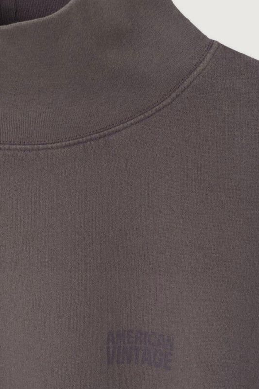 sweatshirt American vintage col montant cendre vint
