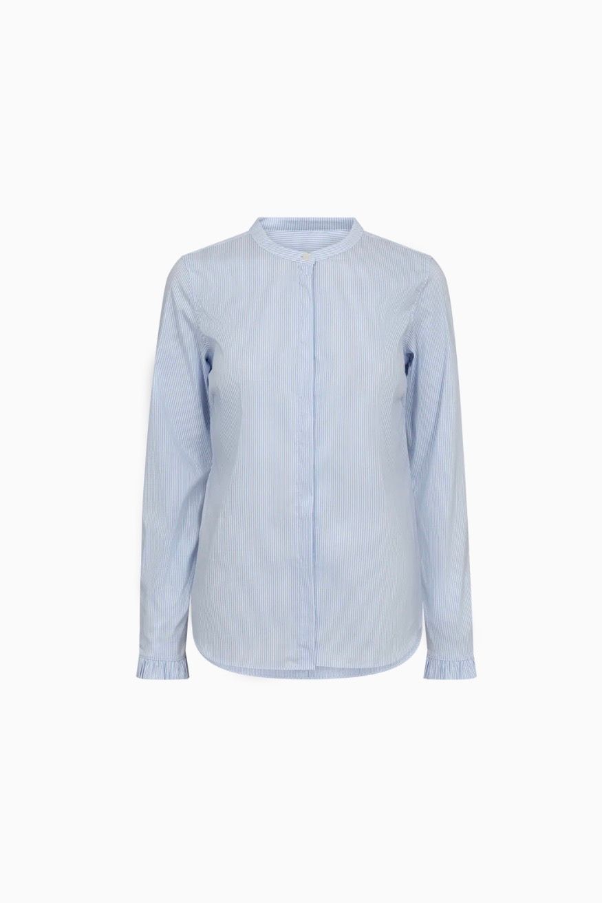blouse Mosmosh MMMattie flip stripe light blue