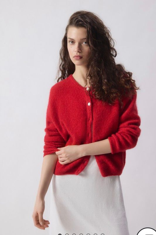 Cardigan American Vintage Vito carmin